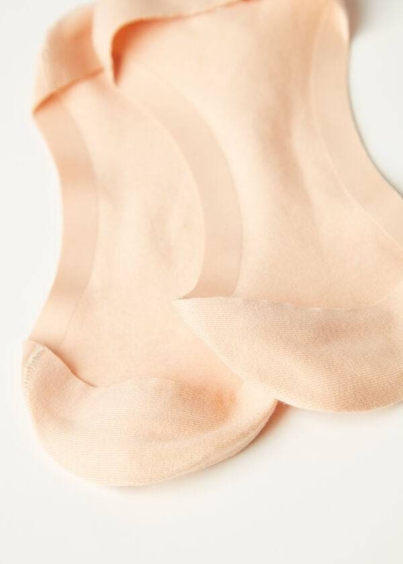 Calzedonia Side Cut Invisible Socken Damen Beige | DE1971BC