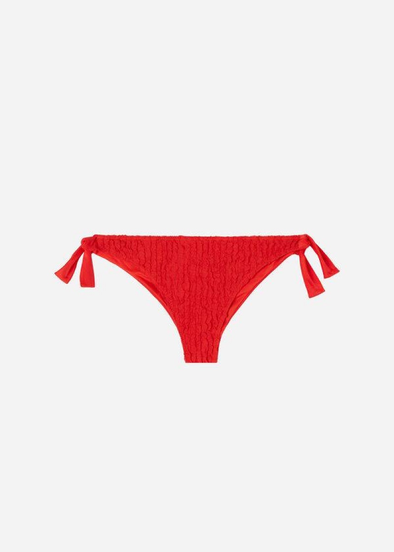 Calzedonia Side Tie Brazilian Marrakech Bikinihosen Damen Rot | DE2631IS