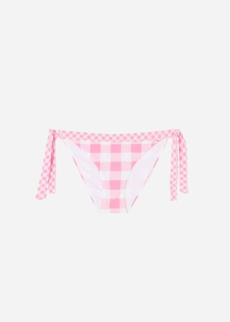 Calzedonia Side Tie Lione Bikinihosen Damen Rosa | DE2628AP