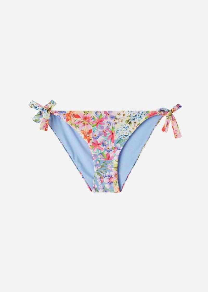 Calzedonia Side Tie Minorca Eco Bikinihosen Damen Mehrfarbig | DE2626DN