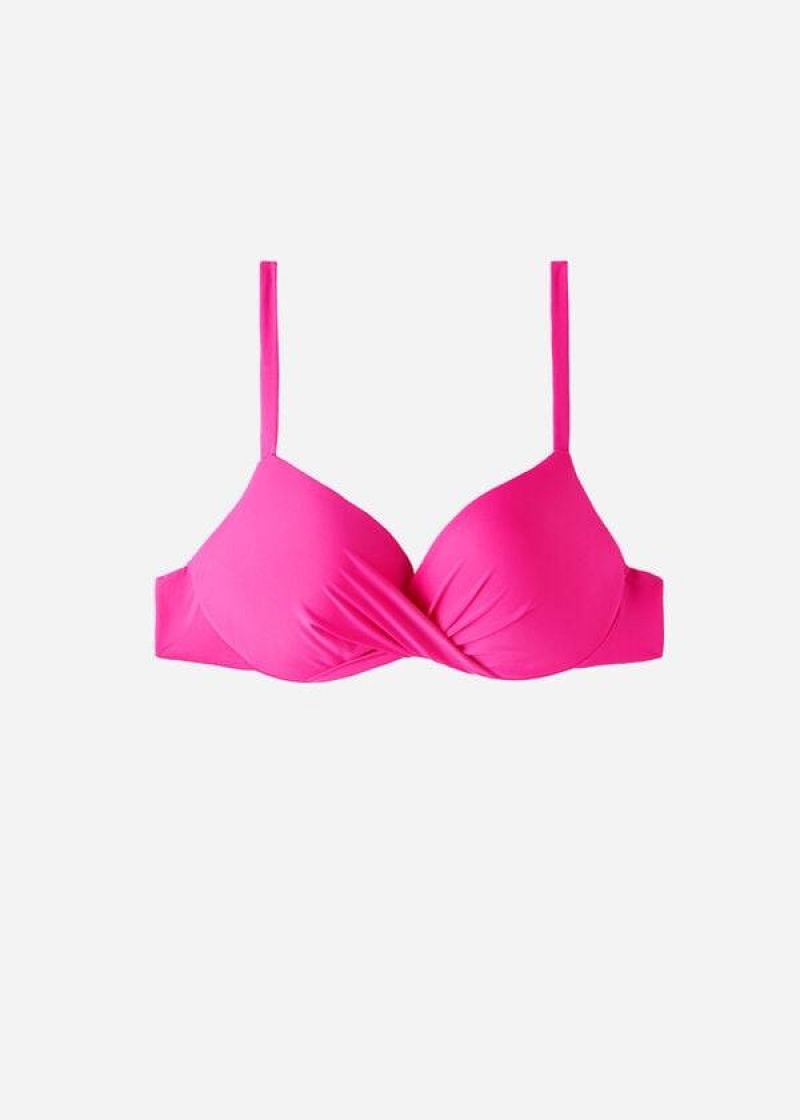 Calzedonia Soft Graduated Super Gepolstert Push-up Indonesia Eco Bikinioberteile Damen Rosa | DE2228XF