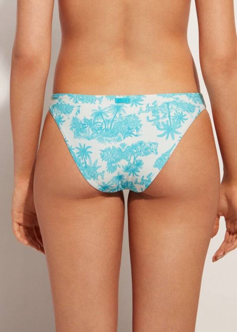 Calzedonia Sorrento Bikinihosen Damen Blau | DE2616CE