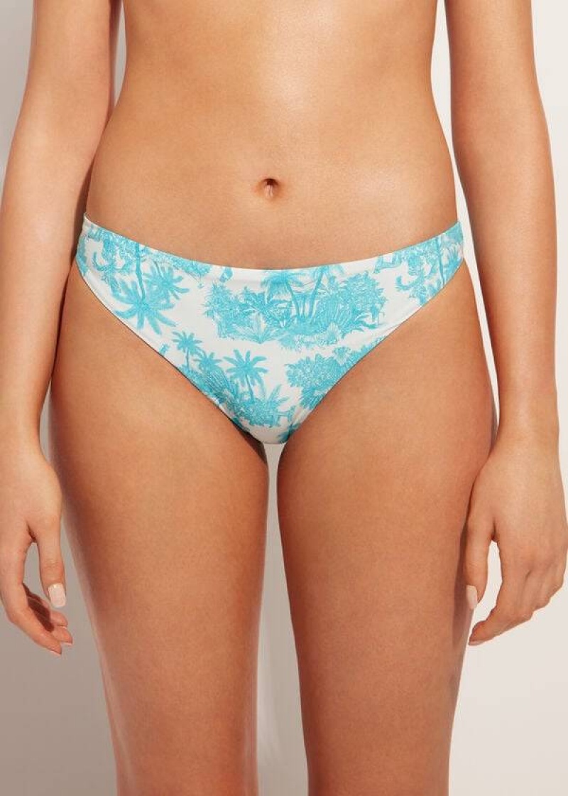 Calzedonia Sorrento Bikinihosen Damen Blau | DE2616CE