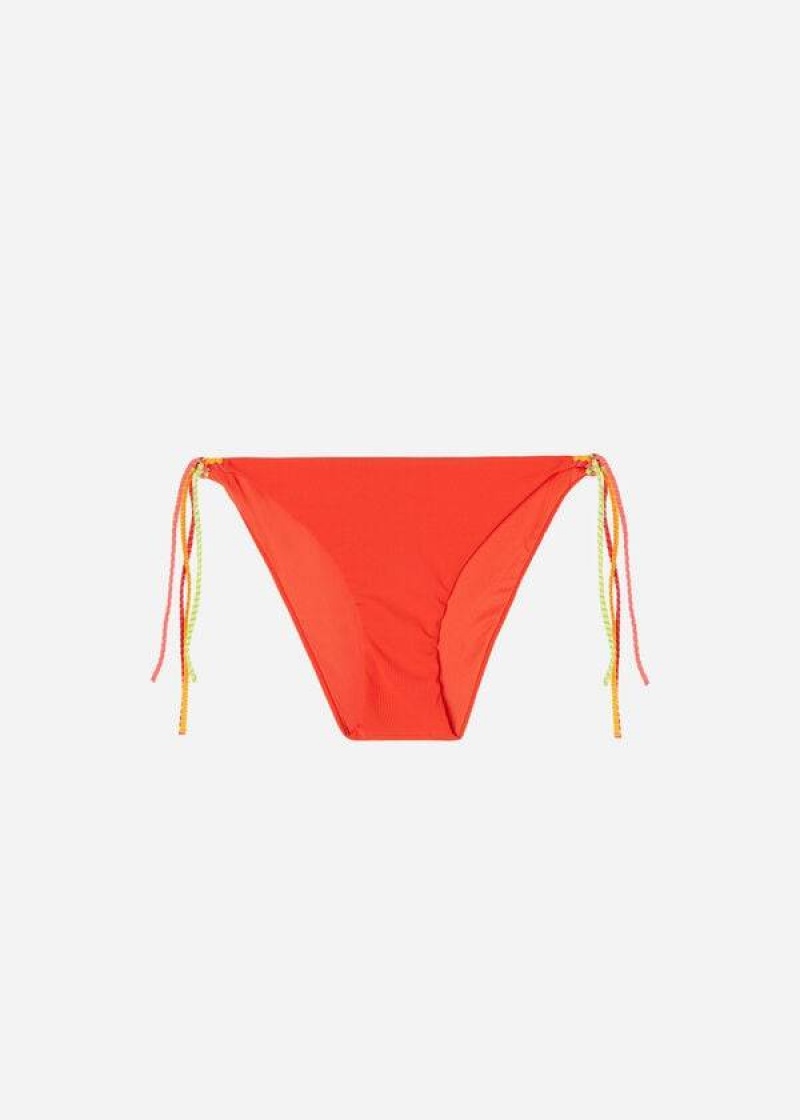 Calzedonia String Berlino Bikinihosen Damen Rot | DE2611QZ