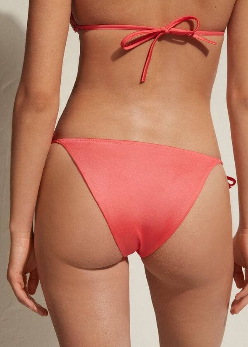 Calzedonia String Cannes Bikinihosen Damen Rosa | DE2604IS