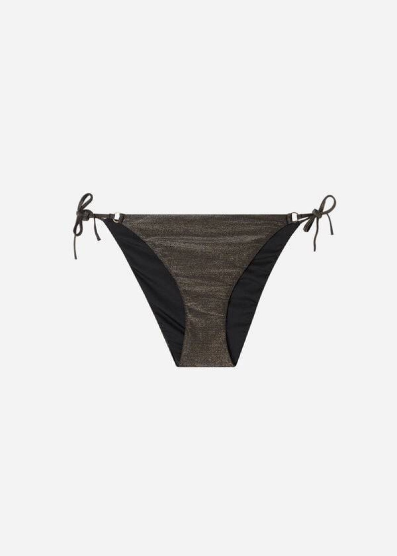 Calzedonia String Hollywood Bikinihosen Damen Schwarz | DE2595JJ