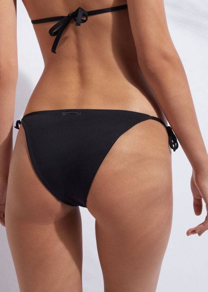 Calzedonia String Indonesia Bikinihosen Damen Schwarz | DE2594KI