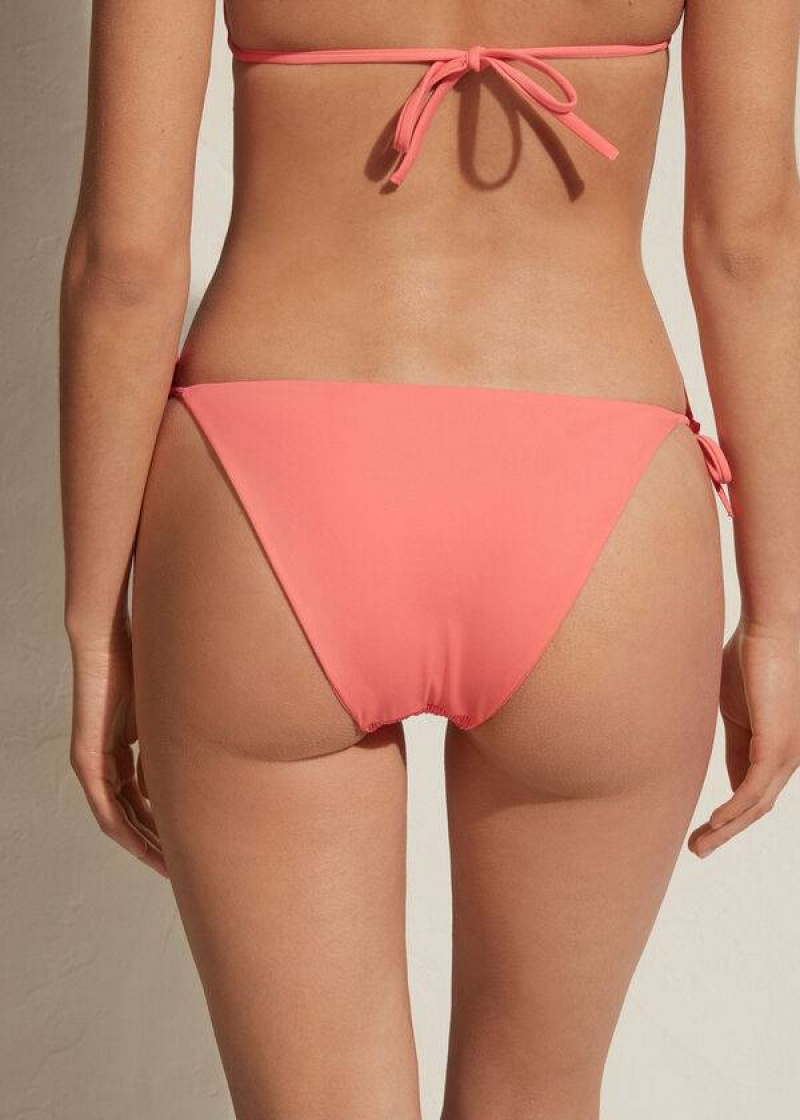 Calzedonia String Lanzarote Bikinihosen Damen Rosa | DE2592ZG