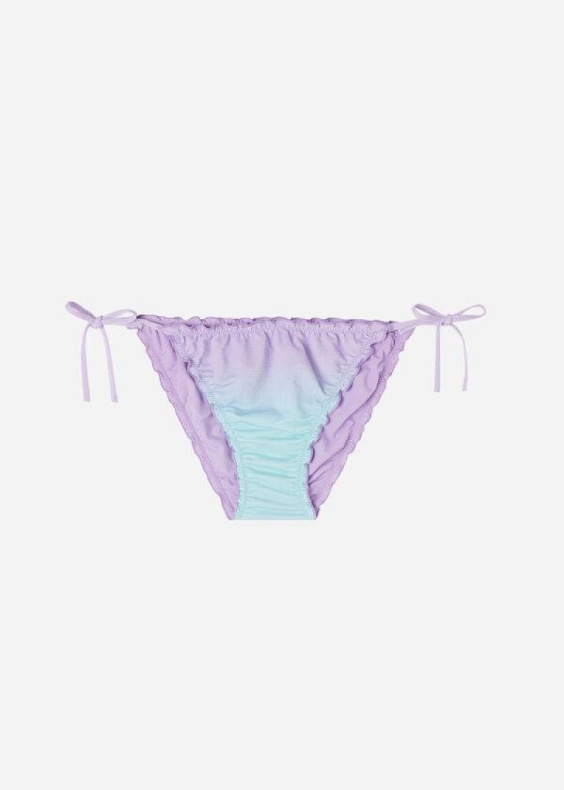 Calzedonia String Madrid Bikinihosen Damen Lila | DE2589VD