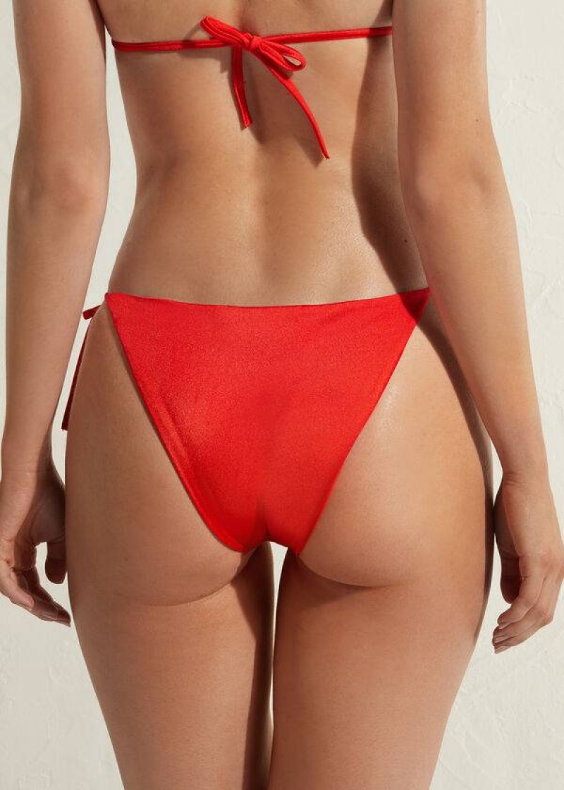 Calzedonia String Marrakech Bikinihosen Damen Rot | DE2587NB