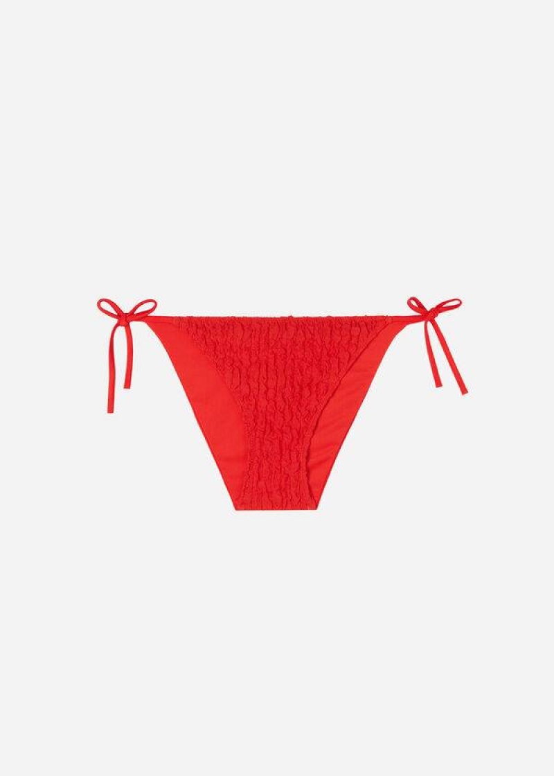 Calzedonia String Marrakech Bikinihosen Damen Rot | DE2587NB