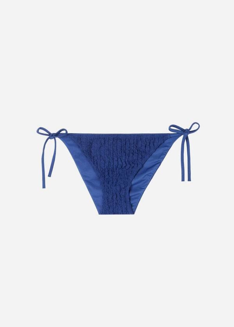 Calzedonia String Marrakech Bikinihosen Damen Navy | DE2586MA