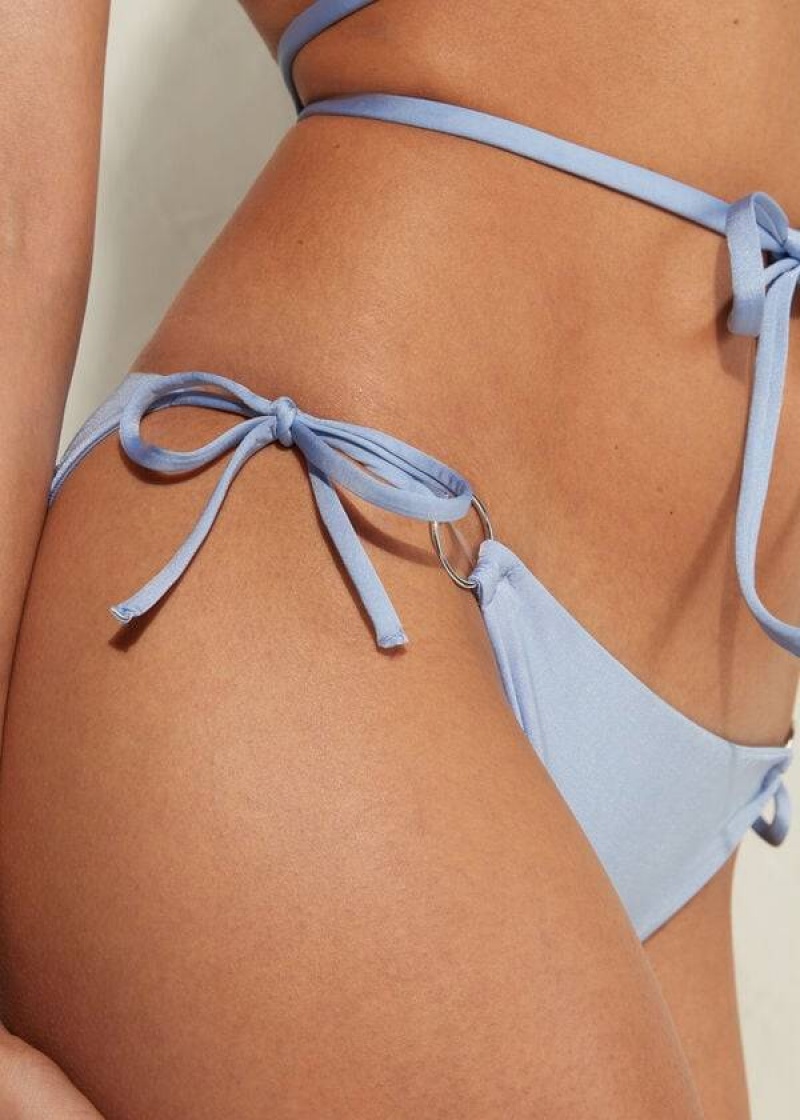 Calzedonia String Tie Abu Dhabi Bikinihosen Damen Blau | DE2572FM