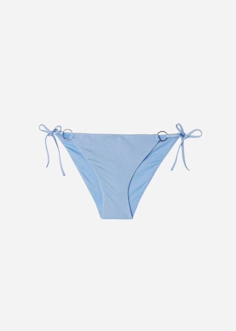 Calzedonia String Tie Abu Dhabi Bikinihosen Damen Blau | DE2572FM