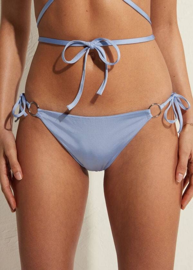 Calzedonia String Tie Abu Dhabi Bikinihosen Damen Blau | DE2572FM