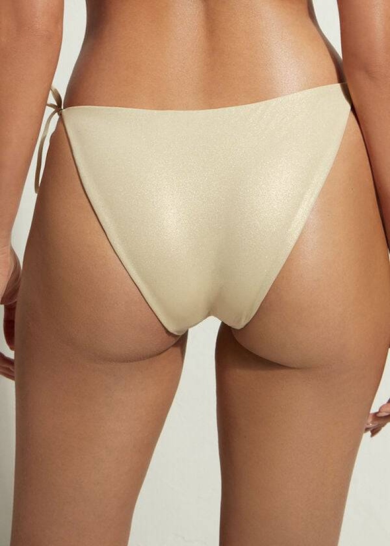 Calzedonia String Tie Abu Dhabi Bikinihosen Damen Gold | DE2571GL