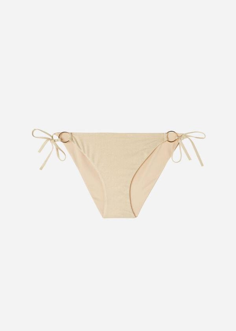 Calzedonia String Tie Abu Dhabi Bikinihosen Damen Gold | DE2571GL