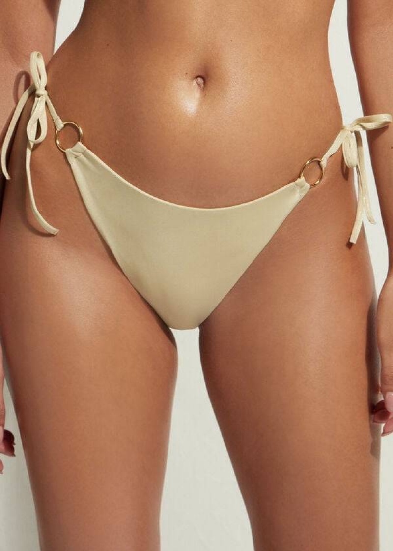 Calzedonia String Tie Abu Dhabi Bikinihosen Damen Gold | DE2571GL