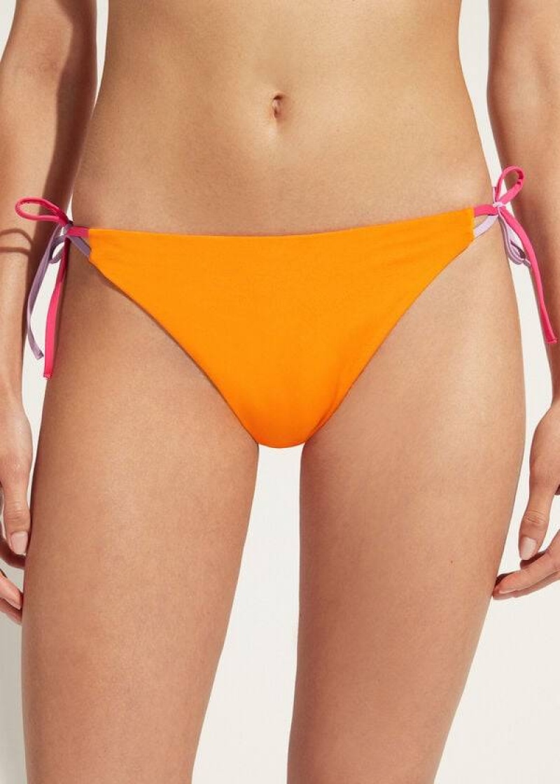 Calzedonia String Tokyo Bikinihosen Damen Orange | DE2567LH