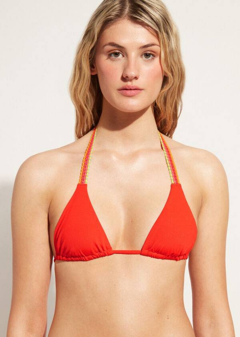 Calzedonia String Triangle Berlino Bikinioberteile Damen Rot | DE2220DN