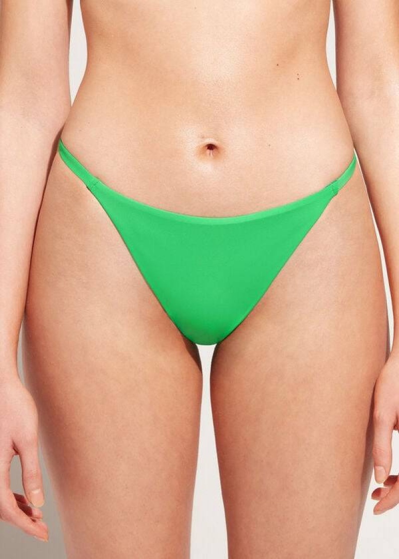 Calzedonia Tanga Indonesia Eco Bikinihosen Damen Grün | DE2557EX