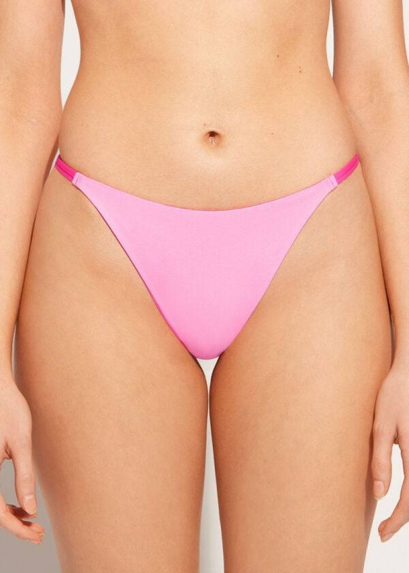 Calzedonia Tanga Indonesia Eco Bikinihosen Damen Rosa | DE2556RW