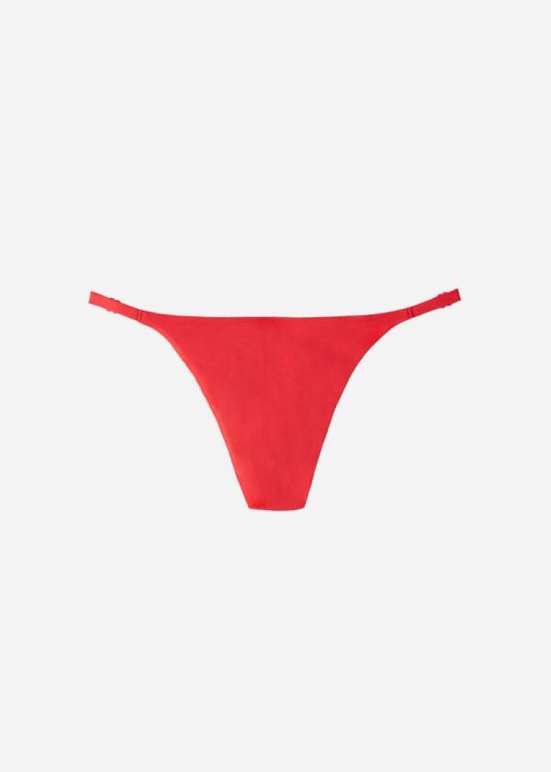 Calzedonia Tanga Indonesia Eco Bikinihosen Damen Rot | DE2554YU