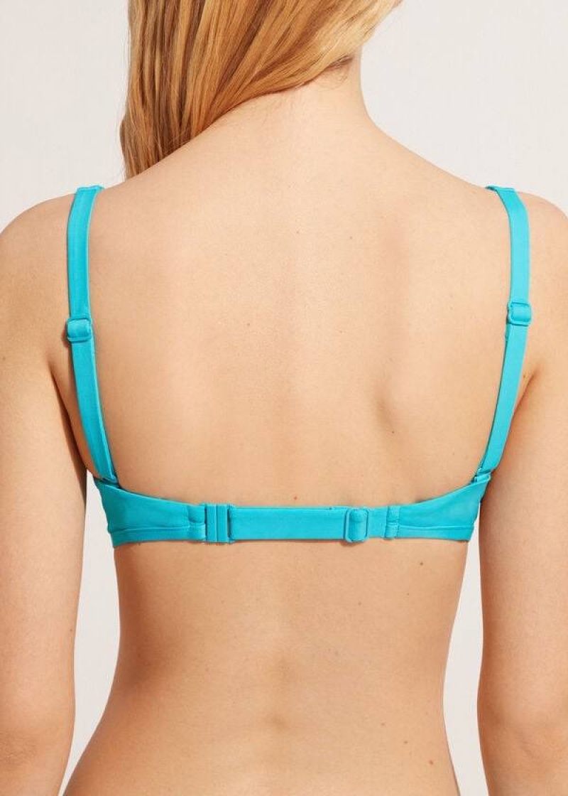 Calzedonia Tank-Stylen Indonesia Bikinioberteile Damen Türkis Grün | DE2182QZ