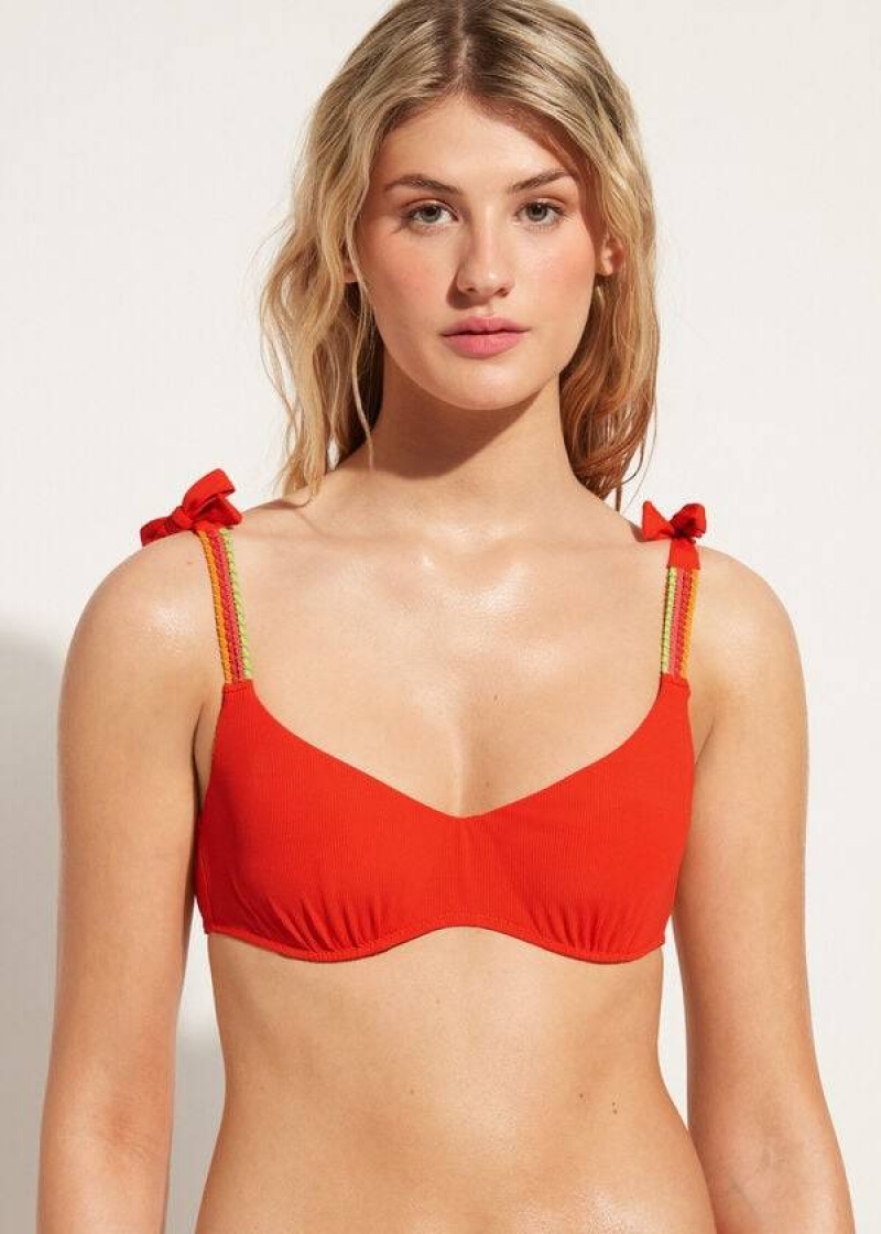 Calzedonia Tank-style Berlino Bikinioberteile Damen Rot | DE2186TV