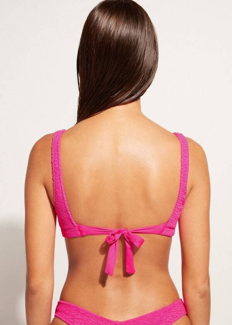 Calzedonia Tank-style Cut Out Miami Bikinioberteile Damen Rosa | DE2185RW