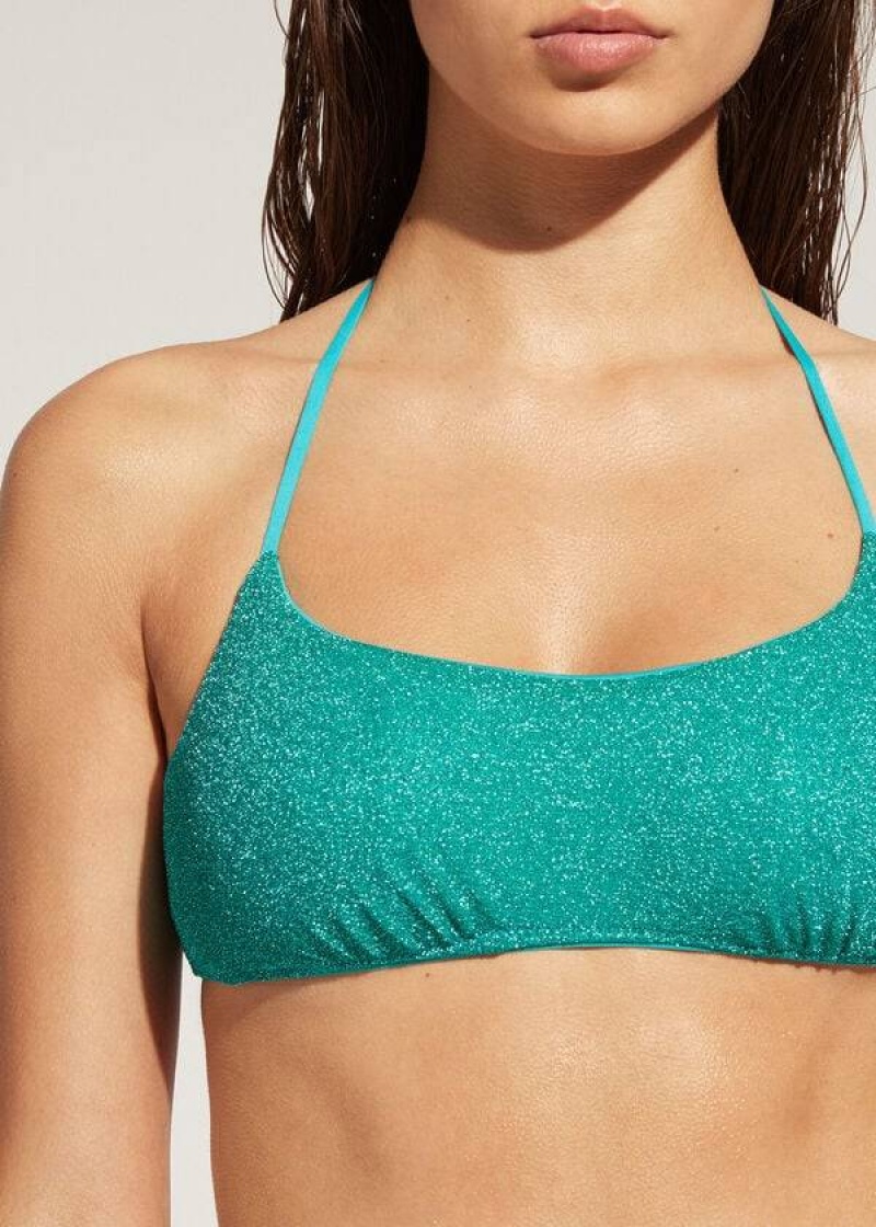 Calzedonia Tank-style Las Vegas Bikinioberteile Damen Blau | DE2179BC