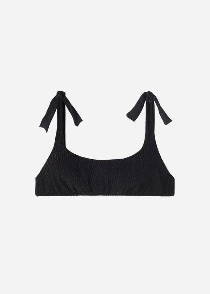 Calzedonia Tank Mykonos Bikinioberteile Damen Schwarz | DE2208QZ