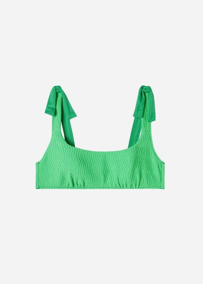 Calzedonia Tank Mykonos Bikinioberteile Damen Türkis Grün | DE2207MA