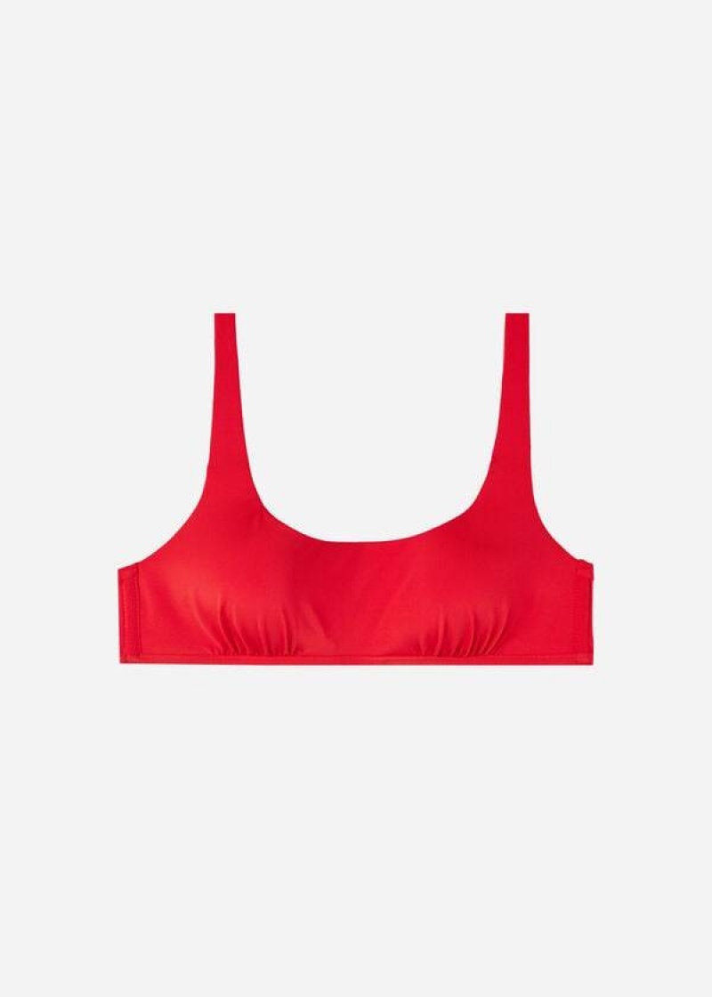 Calzedonia Tank Stylen Indonesia Eco Bikinioberteile Damen Rot | DE2203CE