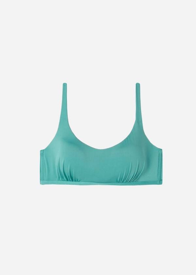 Calzedonia Tank Stylen Indonesia Eco Bikinioberteile Damen Türkis | DE2200LH