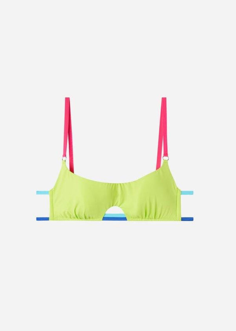 Calzedonia Tank Tokyo Eco Bikinioberteile Damen Grün | DE2190OR