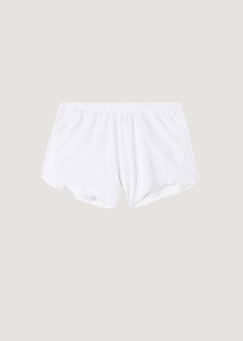 Calzedonia Terrycloth Shorts Cover-Ups Damen Weiß | DE2041HK