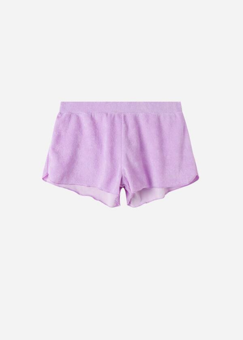 Calzedonia Terrycloth Shorts Cover-Ups Damen Lila | DE2039FM