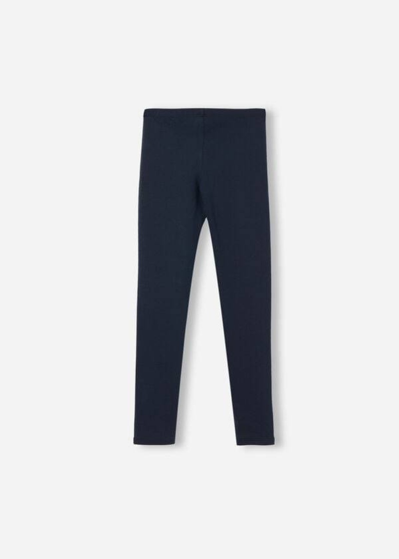 Calzedonia Thermal Leggings Kinder Blau | DE1046OR