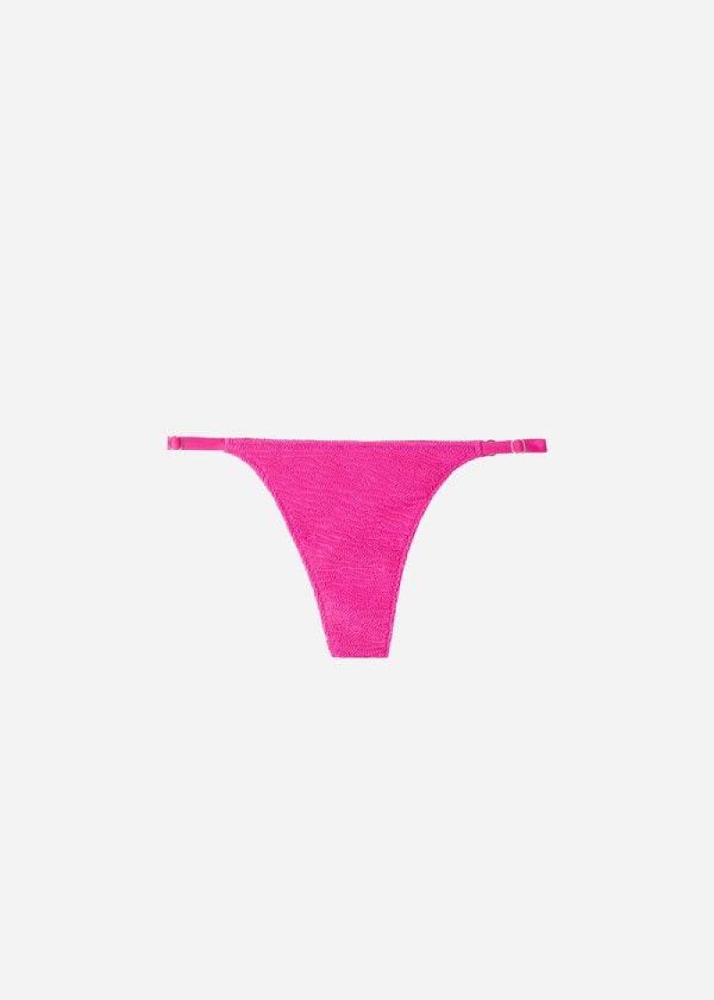 Calzedonia Thin Sides Tanga Miami Bikinihosen Damen Rosa | DE2561NB