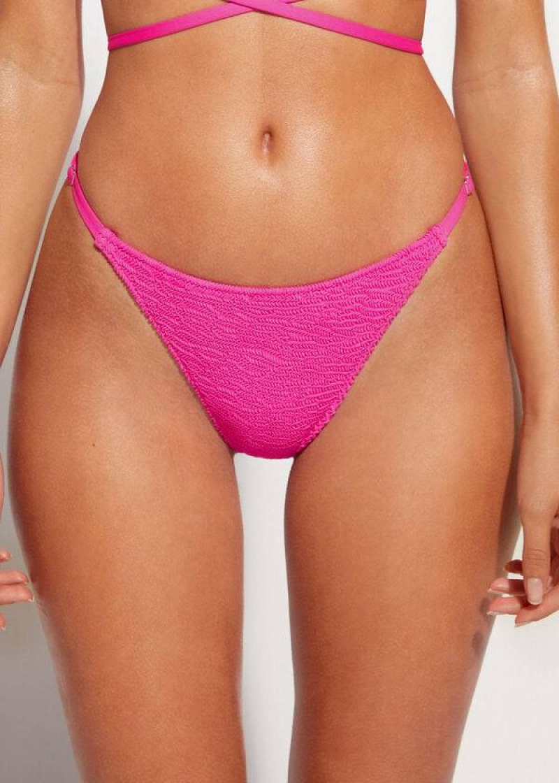 Calzedonia Thin Sides Tanga Miami Bikinihosen Damen Rosa | DE2561NB