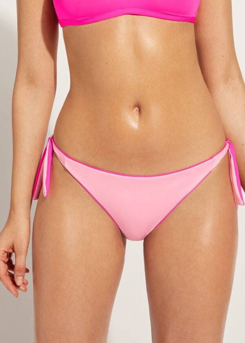 Calzedonia Tied Indonesia Eco Bikinihosen Damen Rosa | DE2541LH