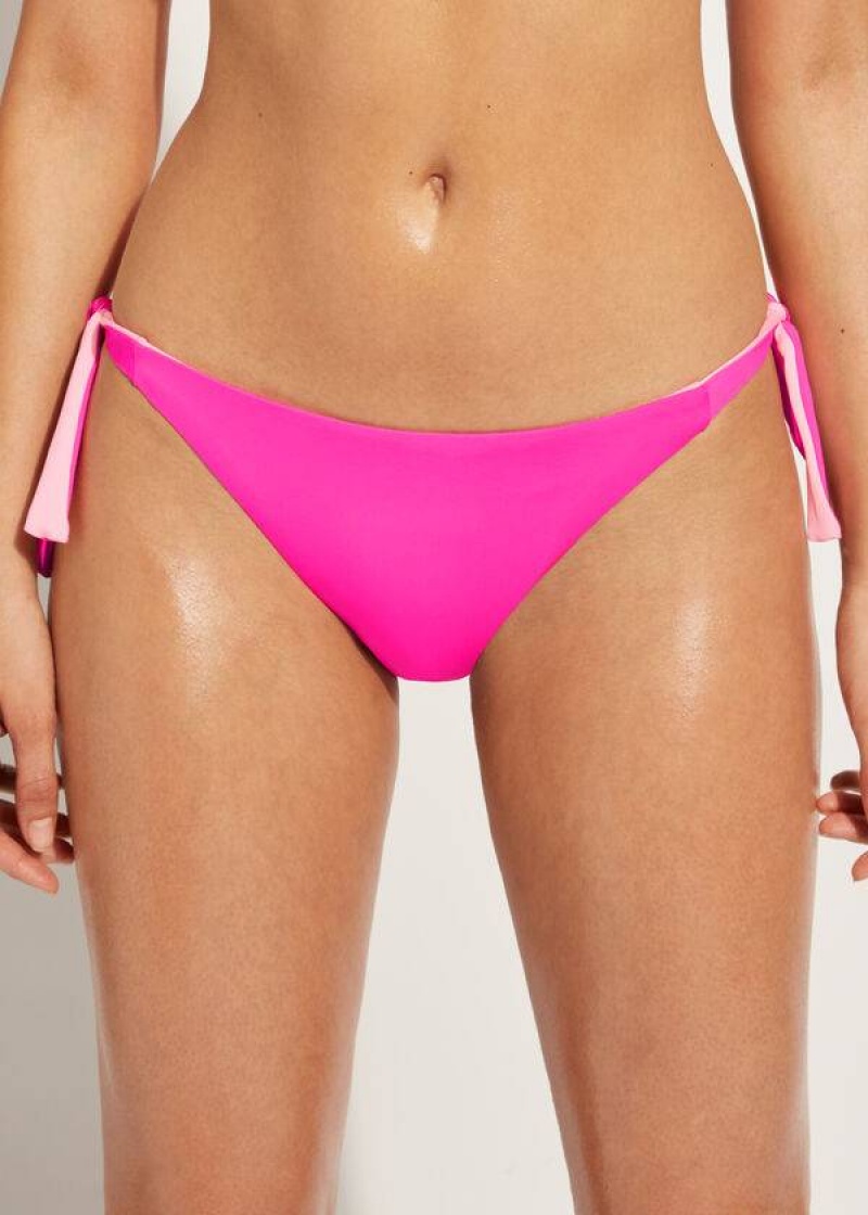 Calzedonia Tied Indonesia Eco Bikinihosen Damen Rosa | DE2541LH