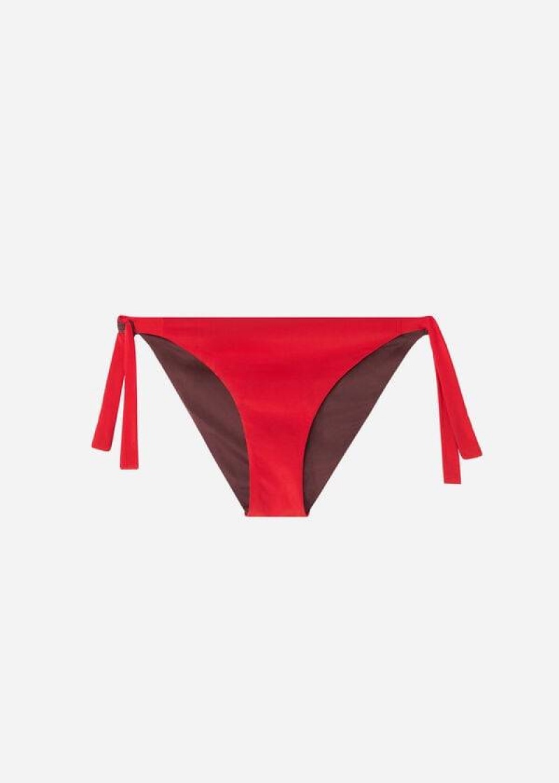 Calzedonia Tied Indonesia Eco Bikinihosen Damen Rot | DE2539XF