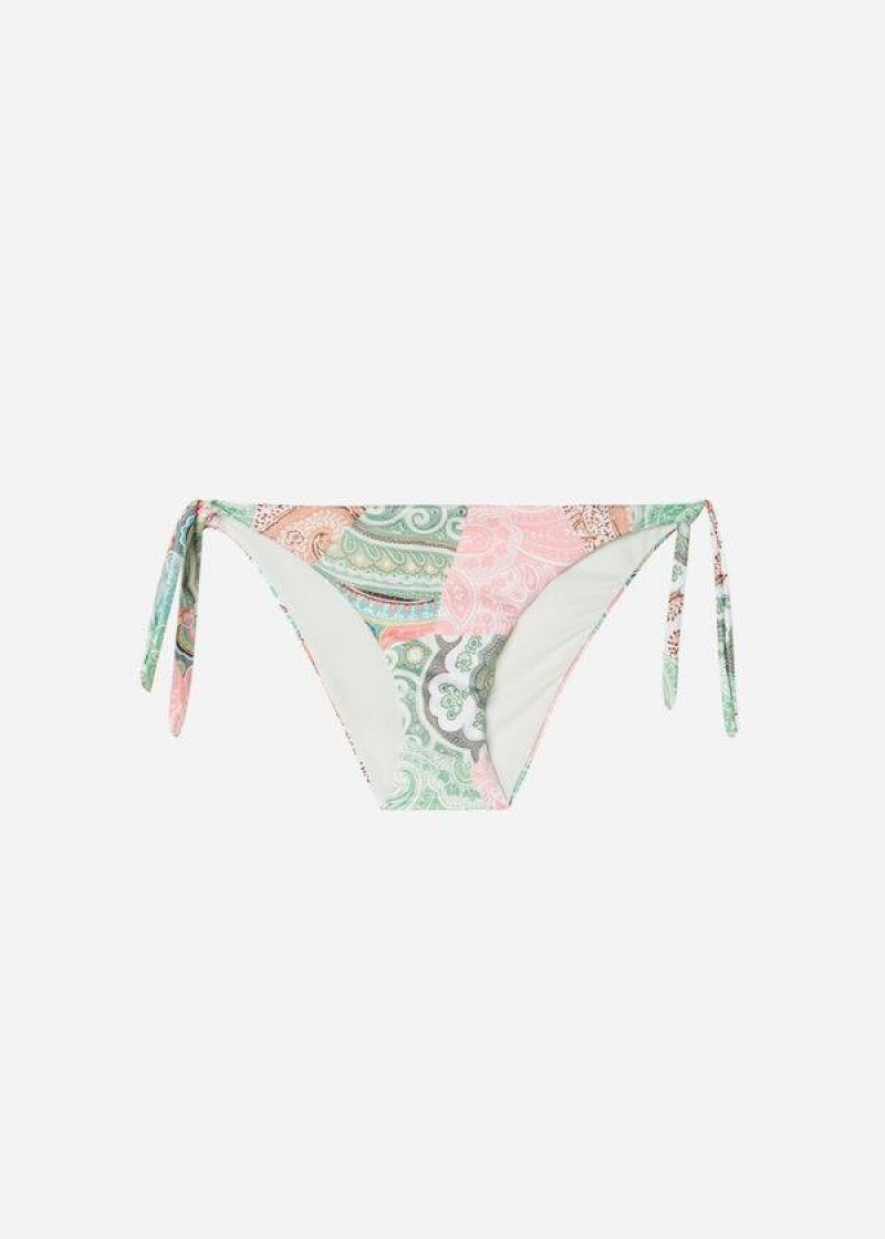 Calzedonia Tied Saint Tropez Bikinihosen Damen Grün | DE2537VD