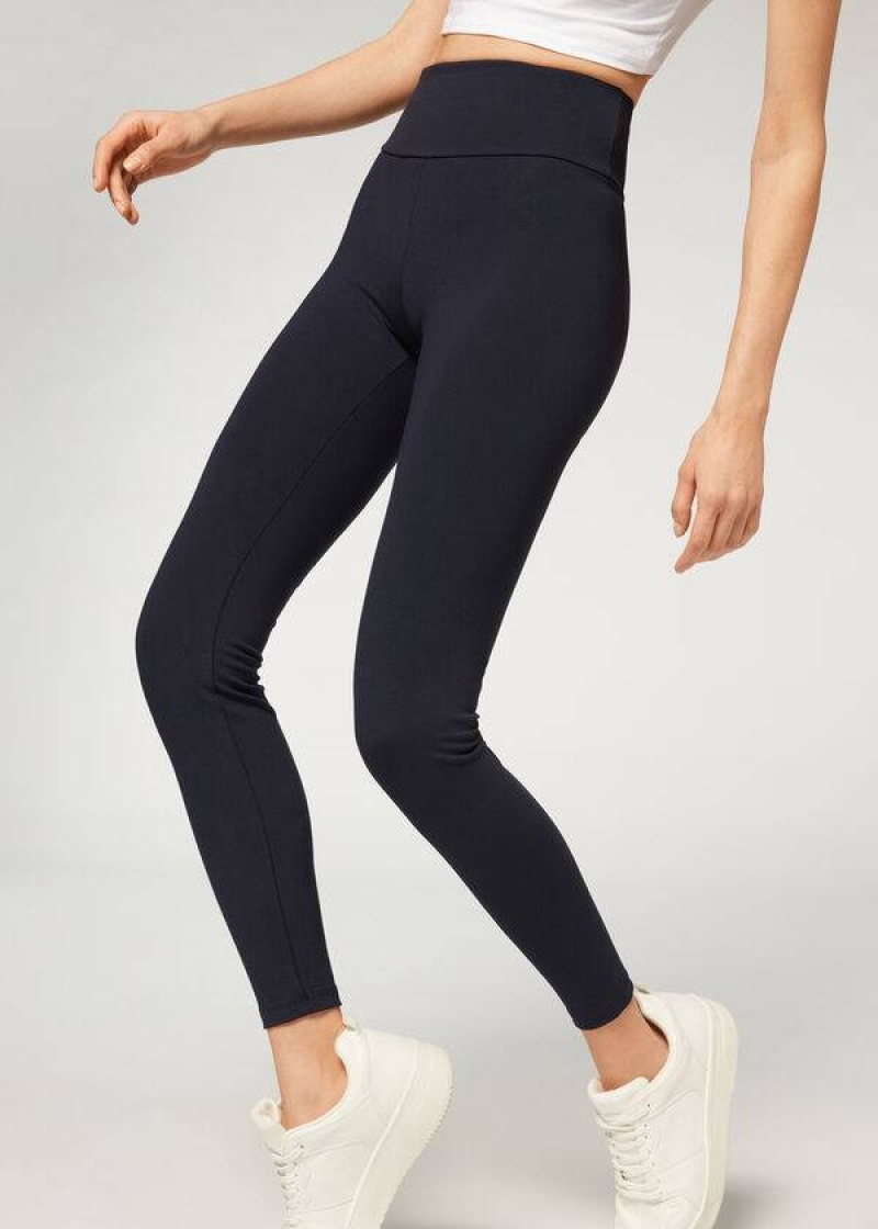 Calzedonia Total Shaper Leggings Damen Blau | DE1488OR