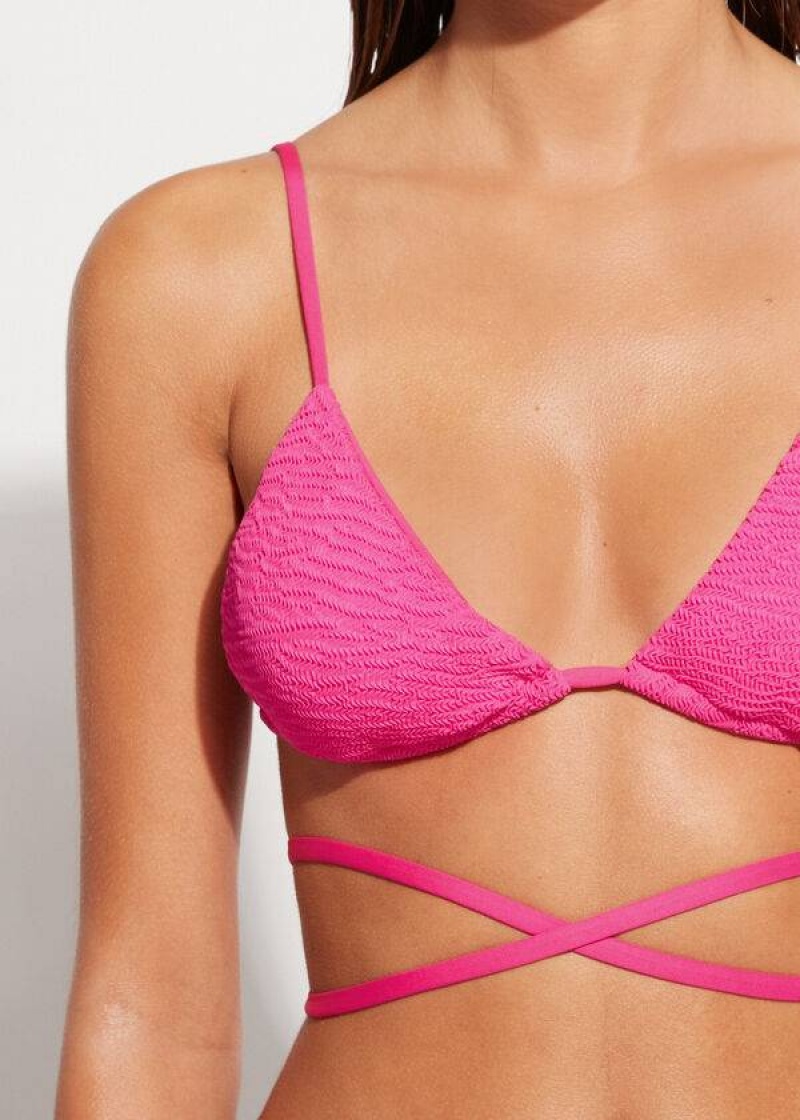 Calzedonia Triangle Badelatschen String Miami Bikinioberteile Damen Rosa | DE2171HK