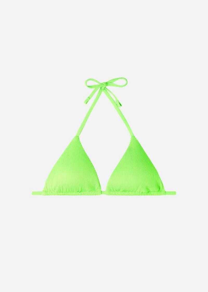 Calzedonia Triangle Badelatschen String New York Bikinioberteile Damen Grün | DE2169FM