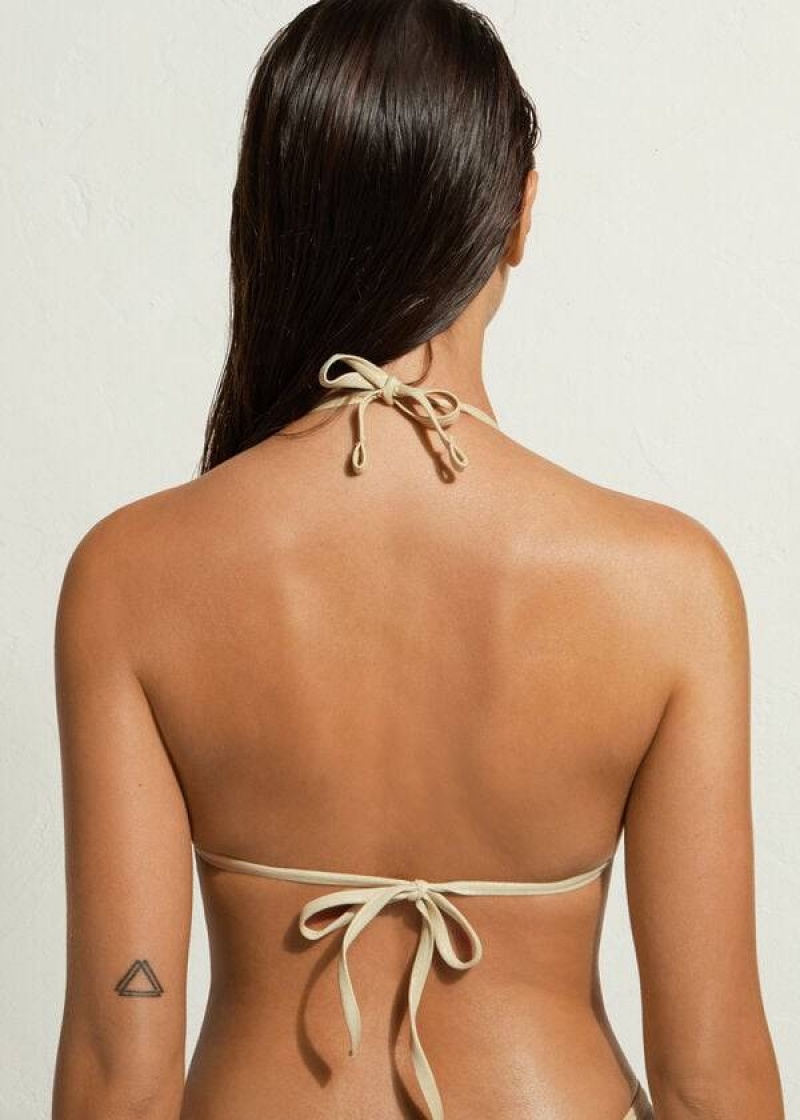 Calzedonia Triangle String Abu Dhabi Bikinioberteile Damen Gold | DE2167SO