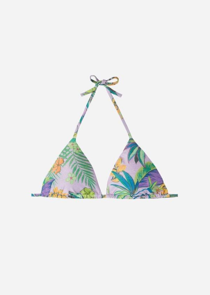 Calzedonia Triangle String Brasilia Bikinioberteile Damen Lila | DE2163IS